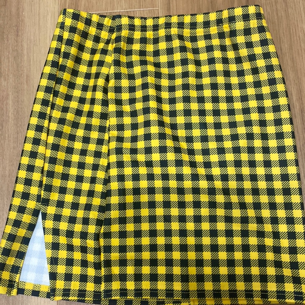 Yellow and black penicillin skirt